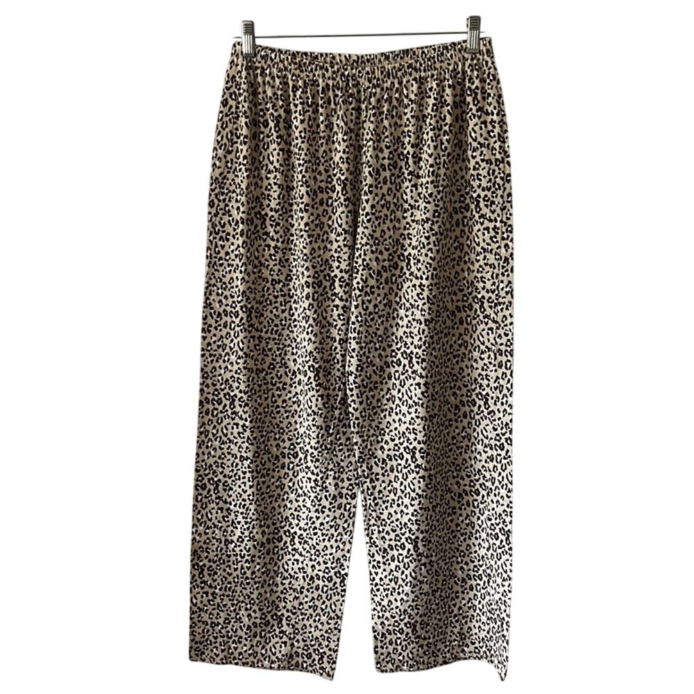 Kim Rogers Intimates Cheetah Print Knit Pajama Pants Woman Size Medium